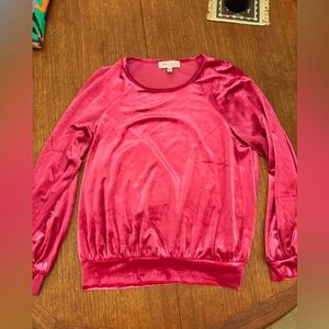 Philosophy Fuschia Velvet top- S